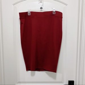 Maroon Pencil Skirt